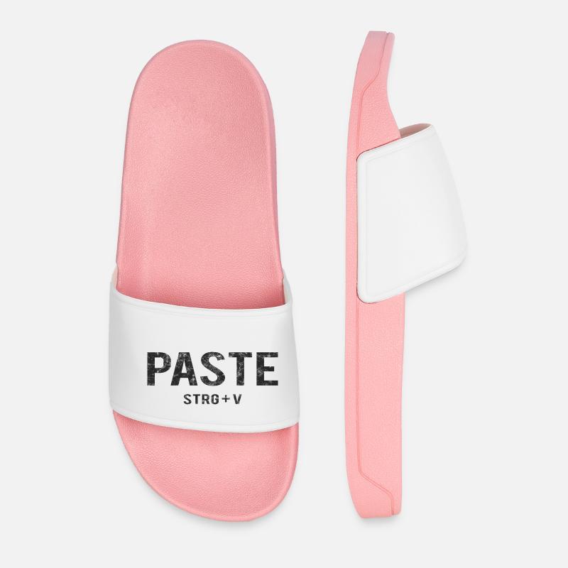 Paste CTRL+V - Men’s Pool Sliders - light pink