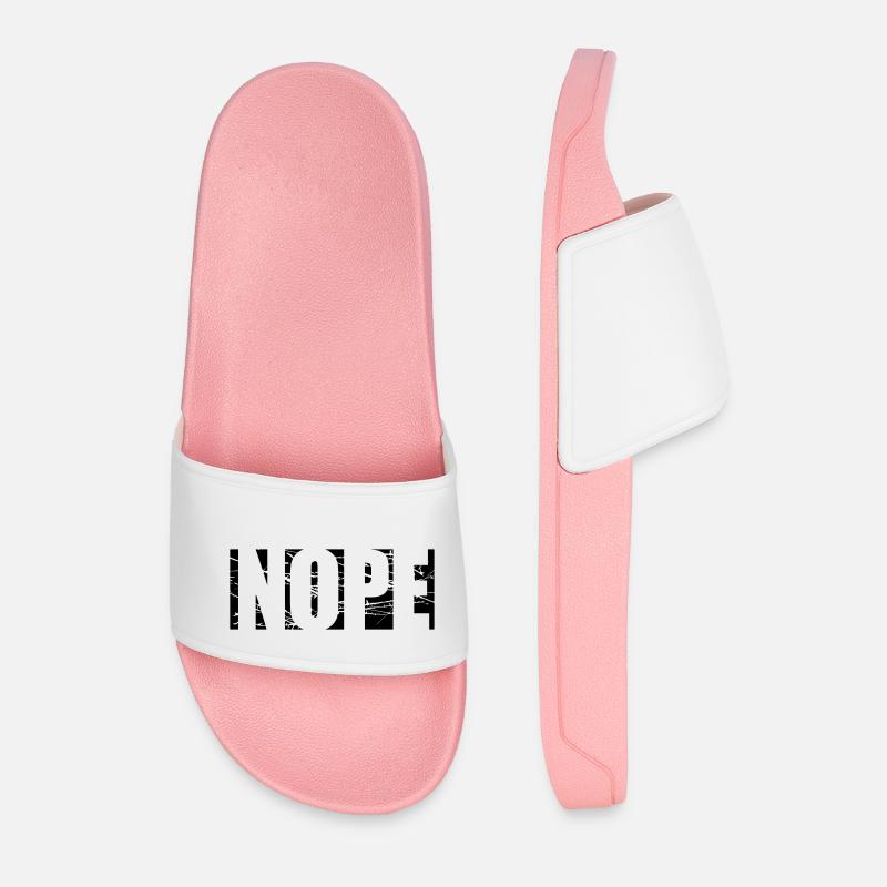 Scratch Nope Logo - Men’s Pool Sliders - light pink