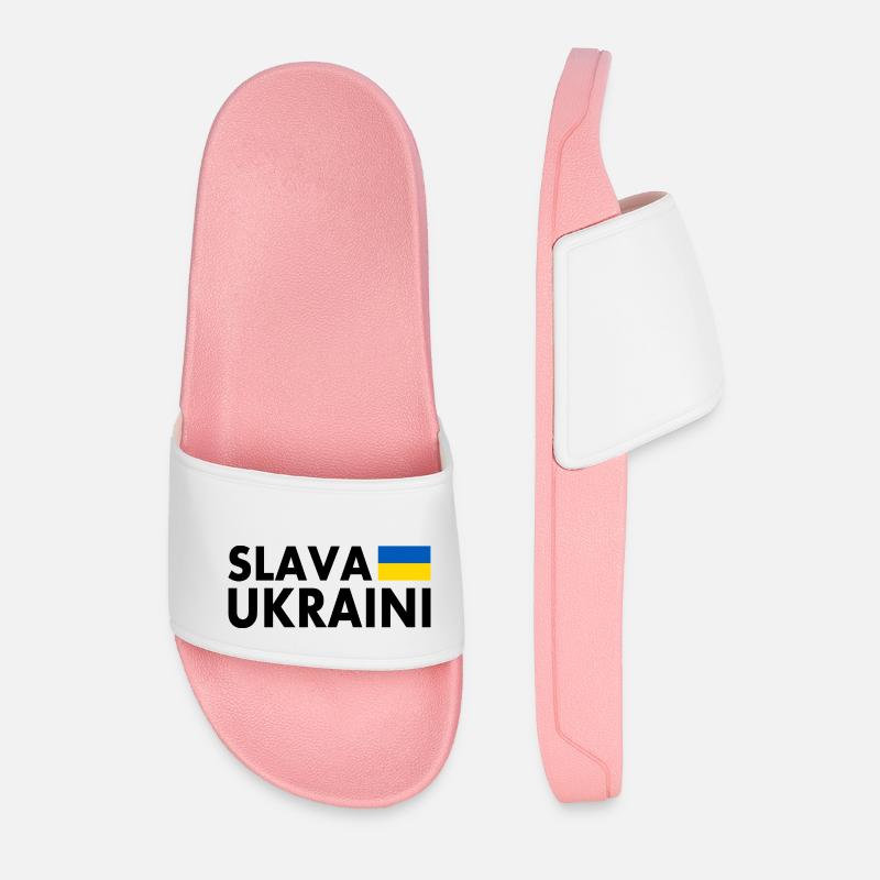 Slava ukraini - Männer Badelatschen - Hellrosa