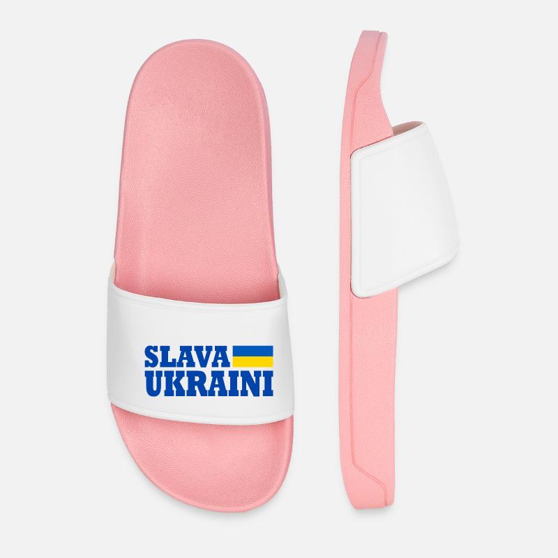 Slava ukraini - Männer Badelatschen - Hellrosa