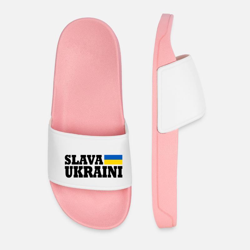 Slava ukraini - Männer Badelatschen - Hellrosa