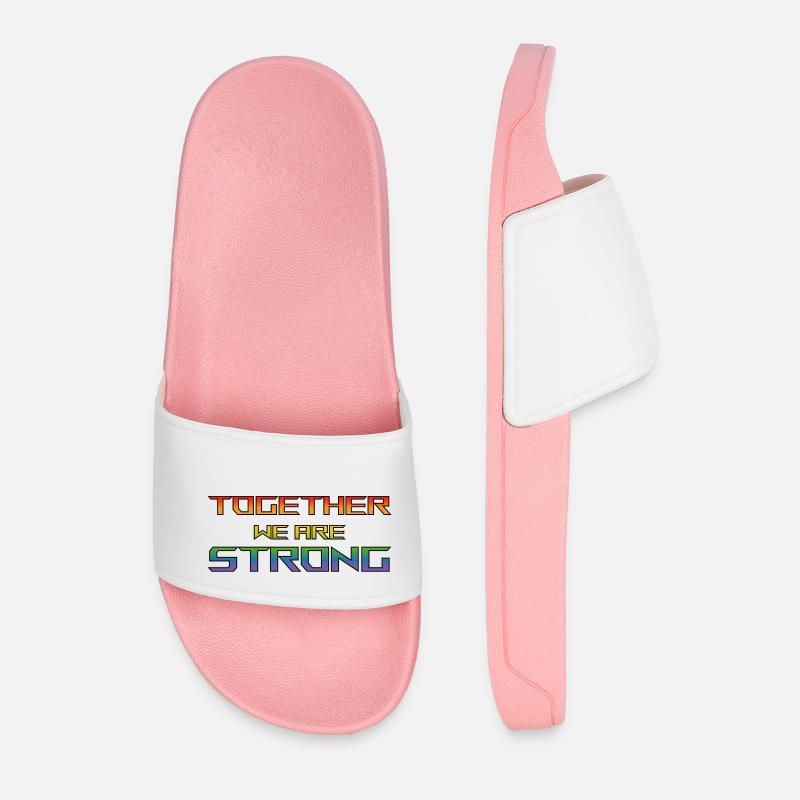 together we are Strong pride - Männer Badelatschen - Hellrosa