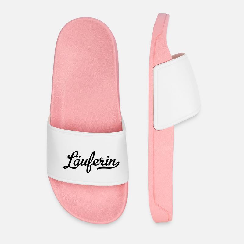 Läuferin - Männer Badelatschen - Hellrosa