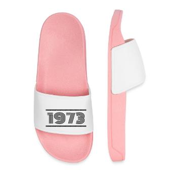 1973 Jahrgang 1973 52. Jubiläum 1973 Retro 1973 - Männer Badelatschen - Hellrosa - Vorne