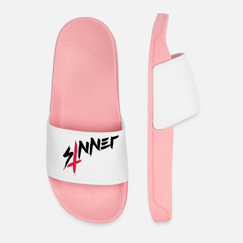 Sinner cross upside down - Men’s Pool Sliders - light pink