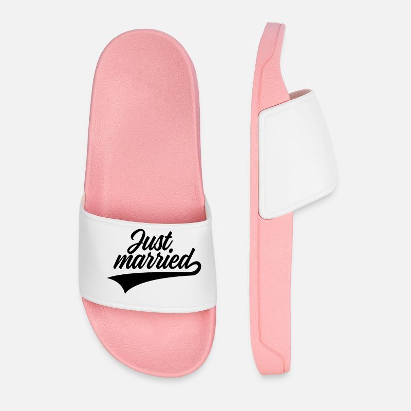 JUST MARRIED - Männer Badelatschen - Hellrosa