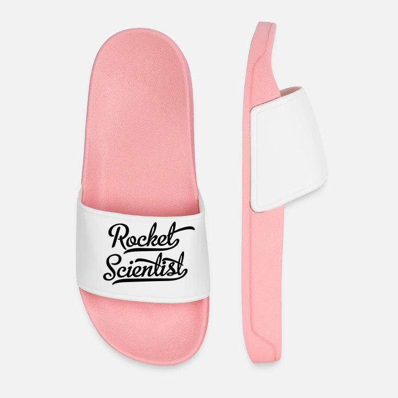 Rocket Scientist - Men’s Pool Sliders - light pink