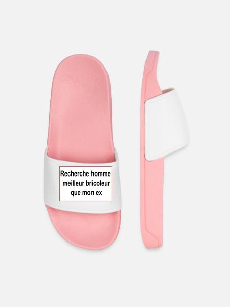 cherche homme - Claquettes Homme - rose clair