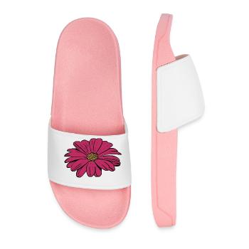 Blume Blüte rot violett - Männer Badelatschen - Hellrosa - Vorne