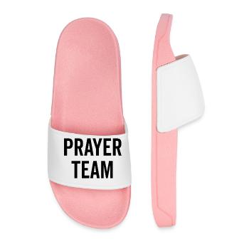 Prayer Team - Men’s Pool Sliders - light pink - Front