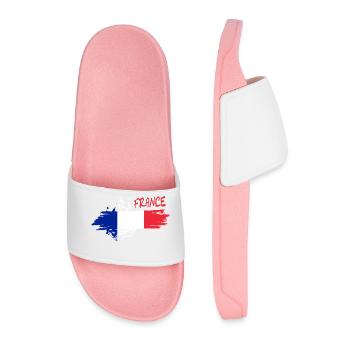 Pinceau à drapeau français - Claquettes Homme - rose clair - Devant