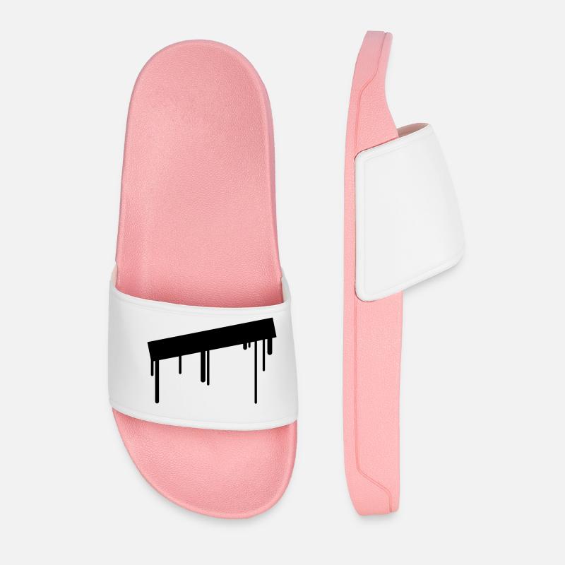 empty_graffiti_frame - Men’s Pool Sliders - light pink