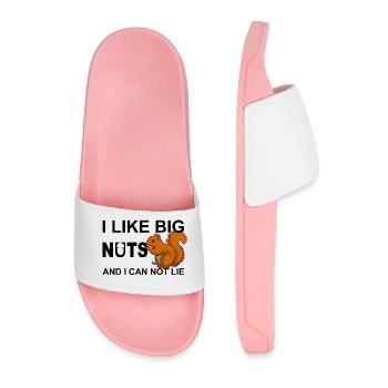 I Like BIG NUTS an I can not lie pun - Männer Badelatschen - Hellrosa - Vorne