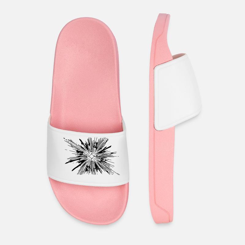 Vector Splash Explosion - Men’s Pool Sliders - light pink