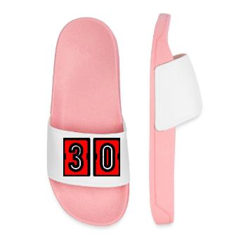 30 ANS. 30e ANNIVERSAIRE. ANNIVERSAIRE 30 ANS. 30 - Claquettes Homme - rose clair - Devant