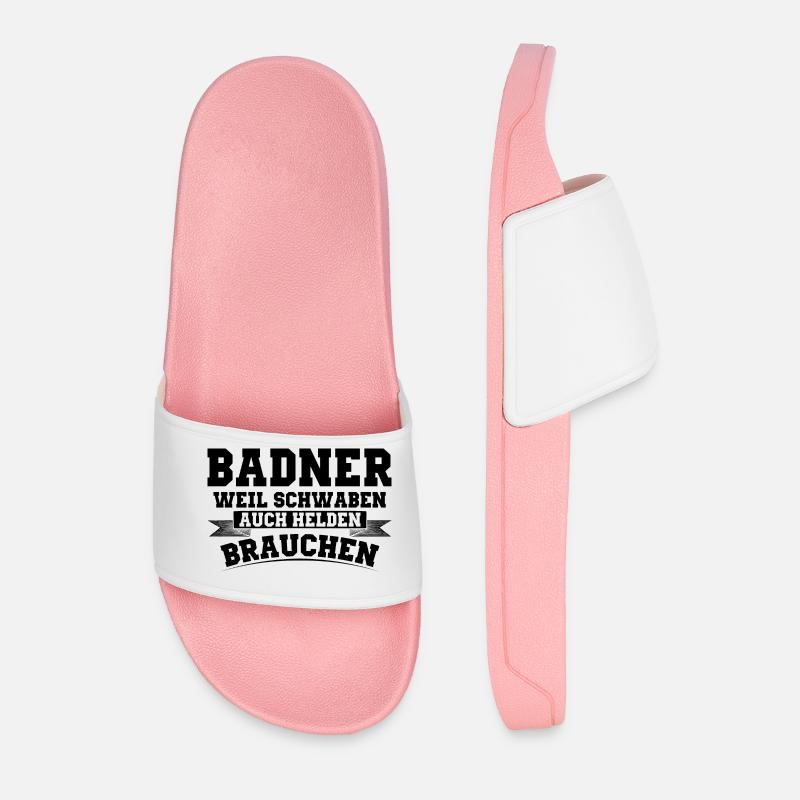 Badische Sprüche | Baden Badner Schwaben Geschenke - Männer Badelatschen - Hellrosa
