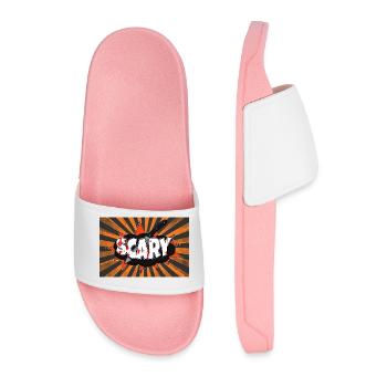 Graffiti effrayant de style bande dessinée d’Halloween - Claquettes Homme - rose clair - Devant