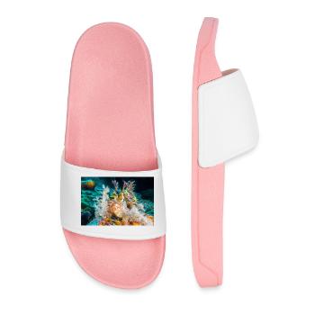 Scorpion fish - Men’s Pool Sliders - light pink - Front