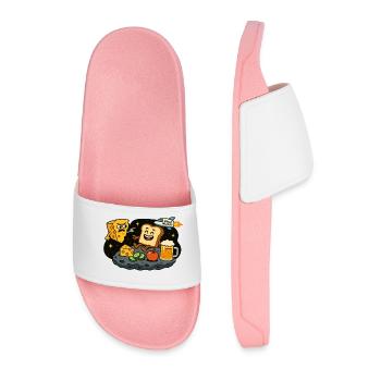 Snack in space - Men’s Pool Sliders - light pink - Front