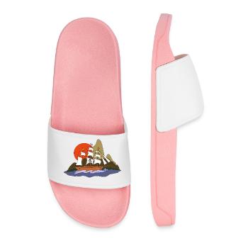 Sailing ship - Men’s Pool Sliders - light pink - Front
