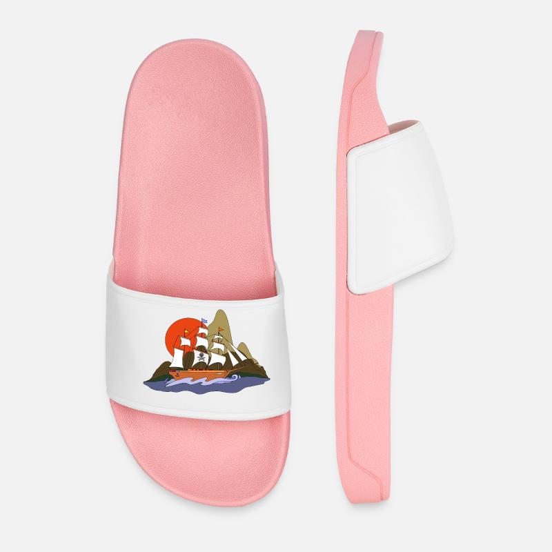 Segelschiff - Männer Badelatschen - Hellrosa