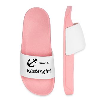 100 % Küstengirl - Männer Badelatschen - Hellrosa - Vorne