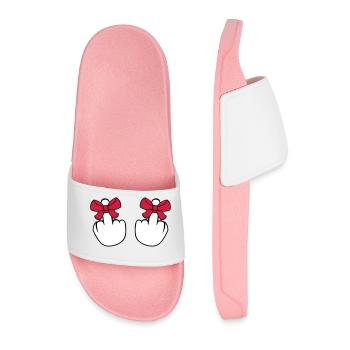 2 mains branleur branlant montrer insultant fi - Claquettes Homme - rose clair - Devant