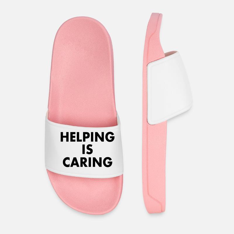 Helping is caring - Männer Badelatschen - Hellrosa