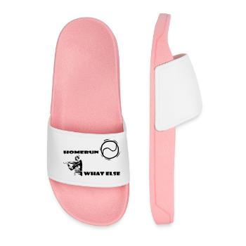 Baseball Hardball Homerun Softball Hitter Pitch - Men’s Pool Sliders - light pink - Front