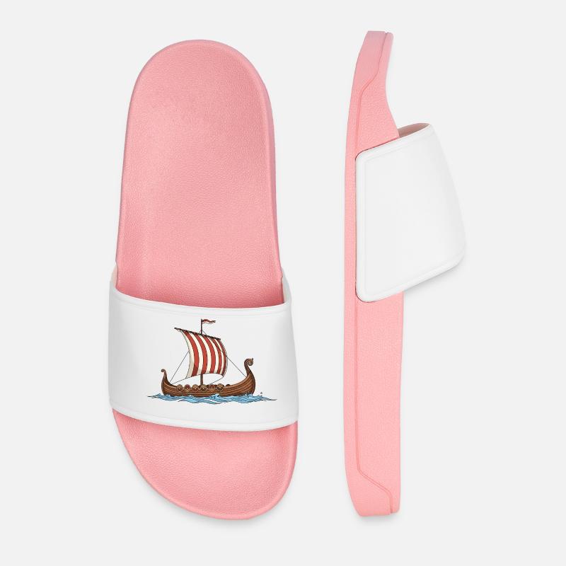 Wikingerboot - Männer Badelatschen - Hellrosa