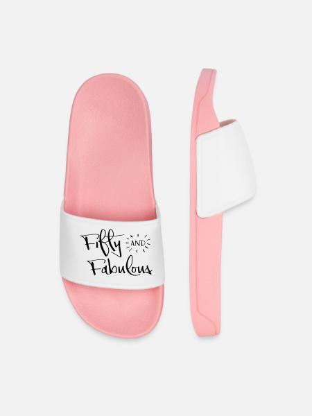 2541614 134099010 50th birthday - Men’s Pool Sliders - light pink