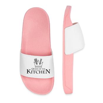 Queen Of The Kitchen - Men’s Pool Sliders - light pink - Front