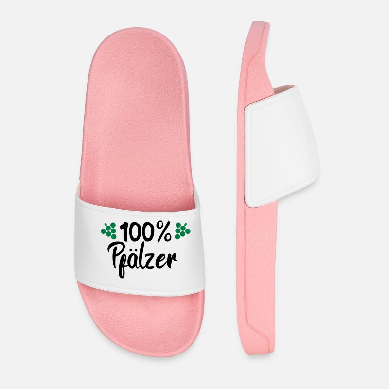 100% Pfälzer - Männer Badelatschen - Hellrosa