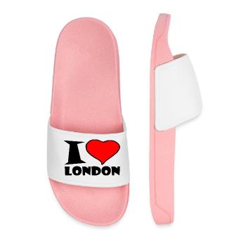 London - Ich Liebe london - Männer Badelatschen - Hellrosa - Vorne