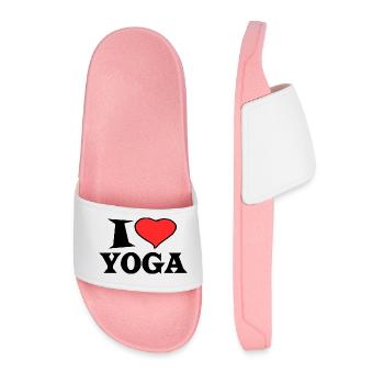 J'adore le yoga - j'aime le yoga - Claquettes Homme - rose clair - Devant