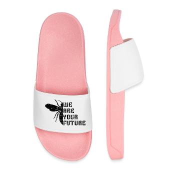 Abeilles Nous sommes l'avenir - Claquettes Homme - rose clair - Devant