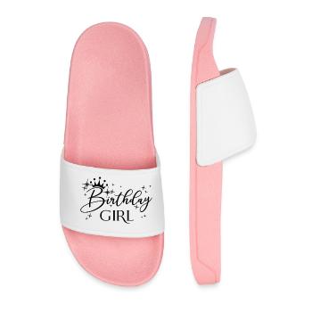 Anniversaire Fille Cool Fête d’anniversaire pour les enfants Filles - Claquettes Homme - rose clair - Devant