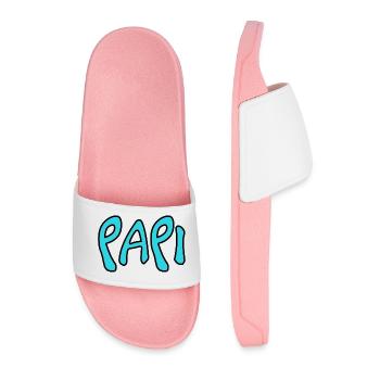 PAPY. FÊTE DES PÈRES. BONNE FÊTE PAPY. JE T'AIME. - Claquettes Homme - rose clair - Devant