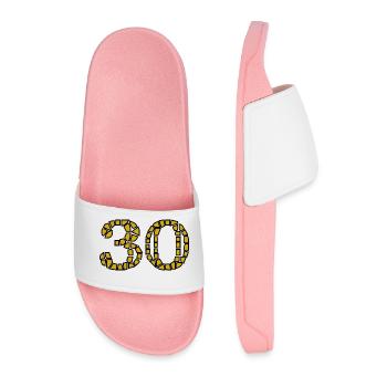 30. 30 YEARS. 30th ANNIVERSARY. 30 YEARS ANNIVERSARY. - Men’s Pool Sliders - light pink - Front