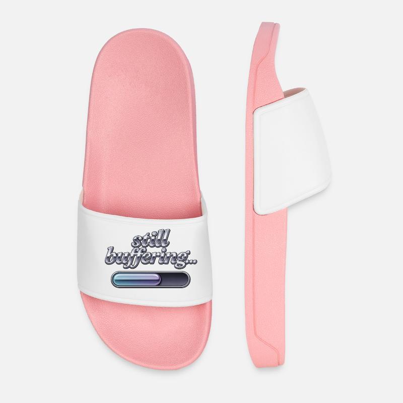 Still Buffering - Männer Badelatschen - Hellrosa