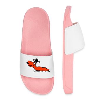 Mr Snail Sir Cylinder Monocle Rich Wealthy - Men’s Pool Sliders - light pink - Front