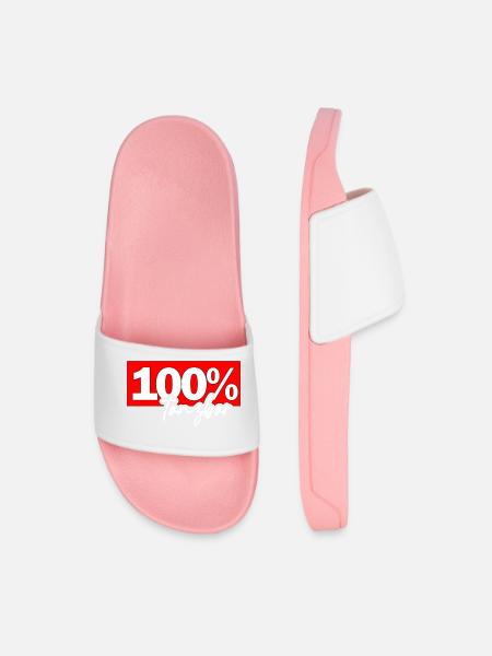 100% Tanzbar – Bold Dance Typography - Männer Badelatschen - Hellrosa