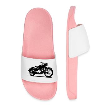 Moto classique vélo015 - Claquettes Homme - rose clair - Devant