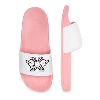 argue insulted despite 2 enemies friends vain ko - Men’s Pool Sliders - light pink - Front