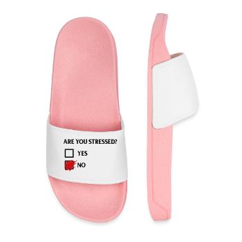 Are you stressed? - Are you stressed? - Men’s Pool Sliders - light pink - Front