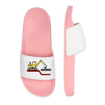 Excavatrice - Claquettes Homme - rose clair - Devant