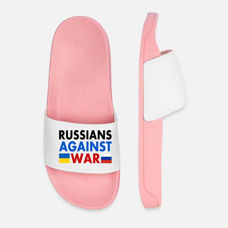 russians against war - Männer Badelatschen - Hellrosa