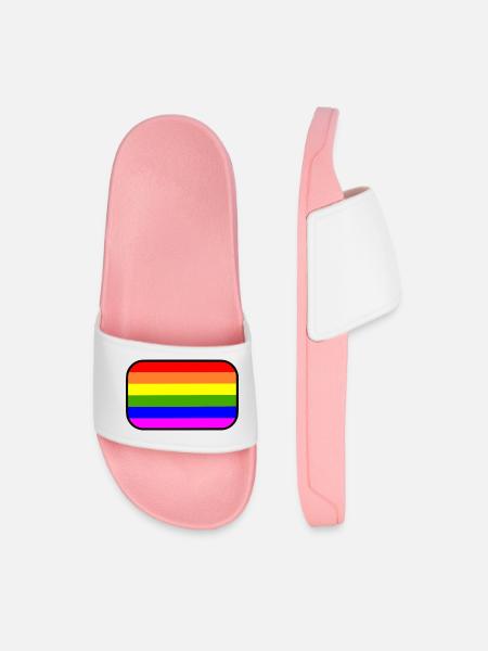 Lgbt - Men’s Pool Sliders - light pink