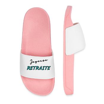 RETRAITE. BONNE RETRAITE. JOYEUSE RETRAITE - Claquettes Homme - rose clair - Devant