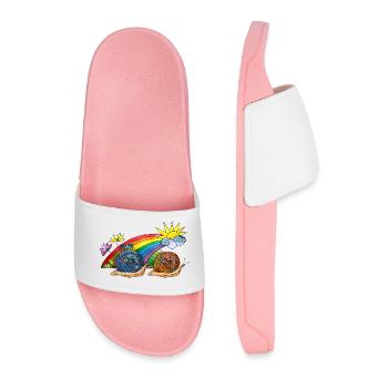 Snails - Men’s Pool Sliders - light pink - Front